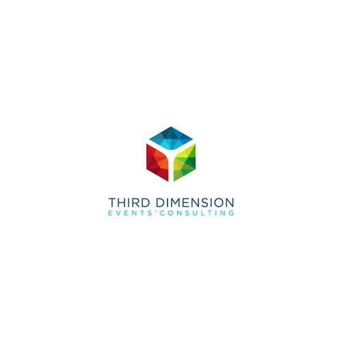 Third dimension logo design