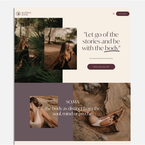Sensual Squarespace Website Design for Embodied Yoga Teacher & Somatics Coach