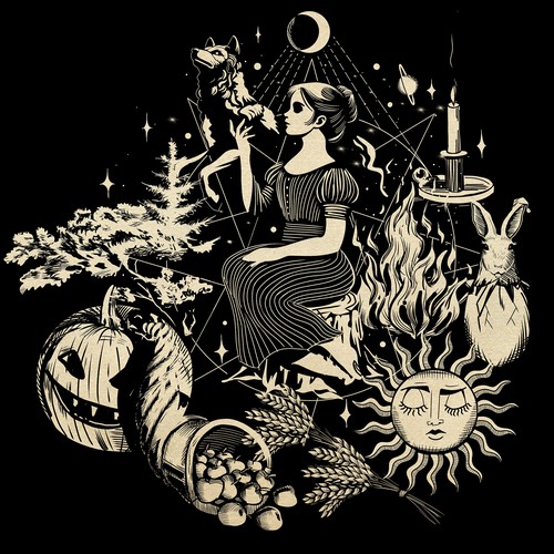 Design for women's perfume series (Pagan festivities)