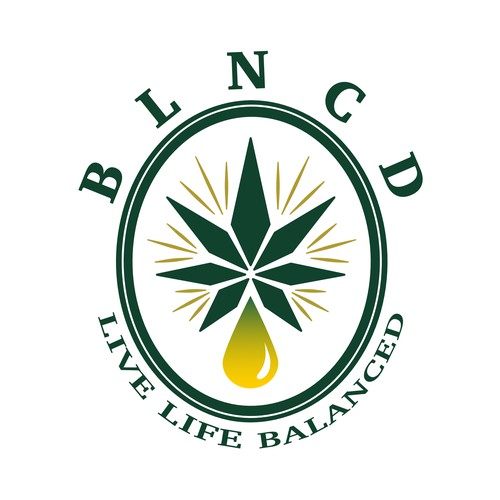 Vintage style logo for CBD oil