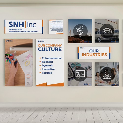 Branding wall for office