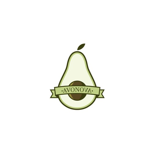 Logo concept for avocado  plantation