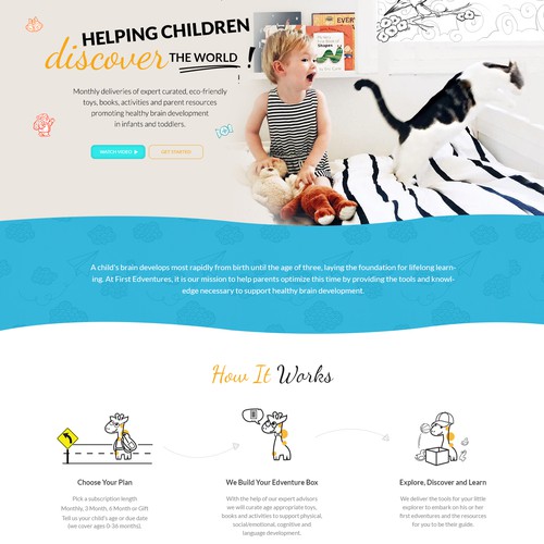 Nice website design for children's website.