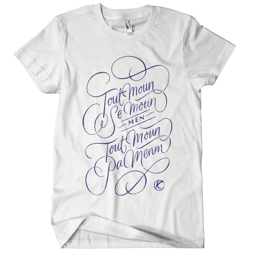 Elegant cursive calligraphy