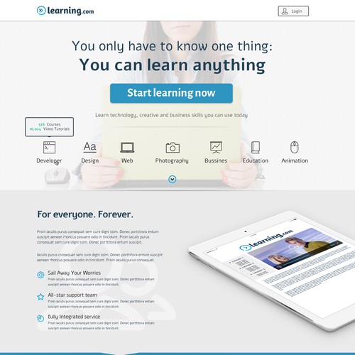 OLearning.com landing page