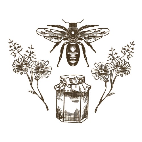 Honey Victorian Illustration