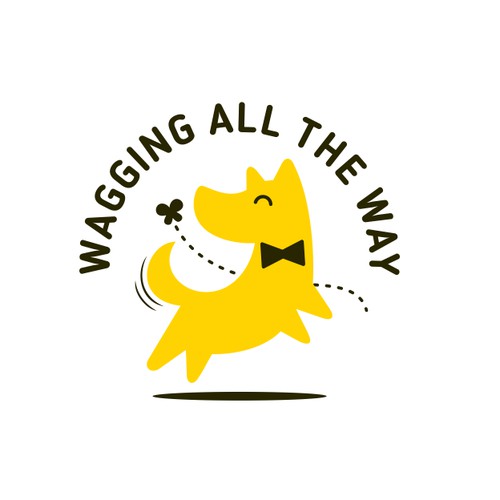 Wagging All the Way logo design 