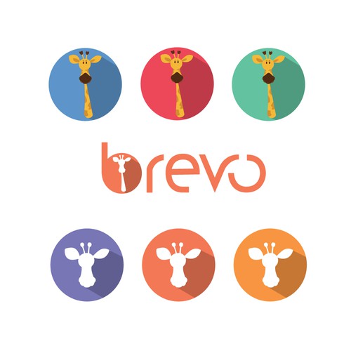 Giraffe mascot for a new social startup