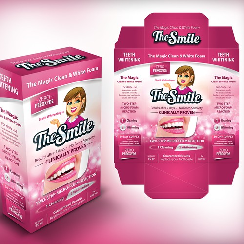 Create the next packaging or label design for The-Smile