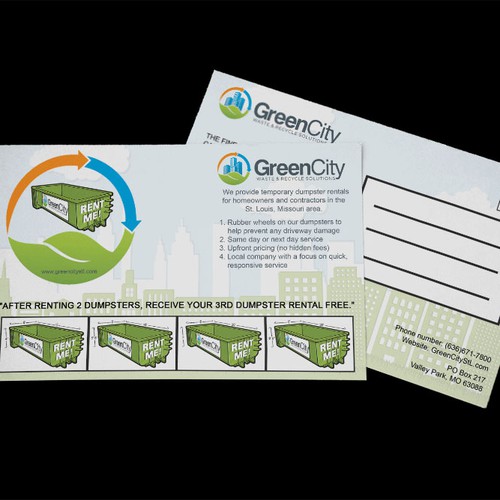 Create an eye catching postcard for Green City Waste & Recycle Solutions
