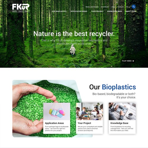 Website redesign for a leading bioplastic specialist