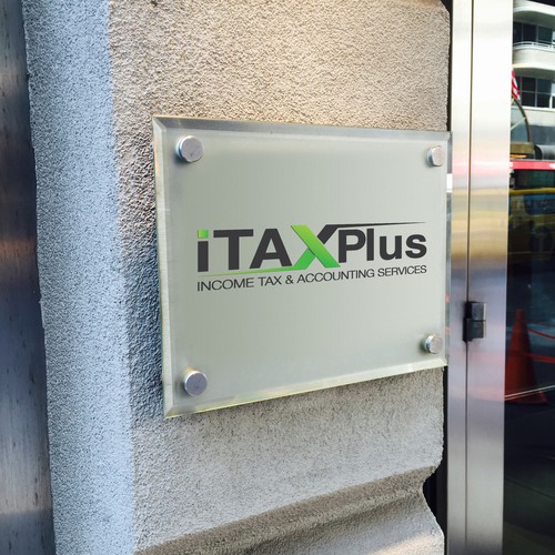 Logo concept for iTaxPlus - outdoor 