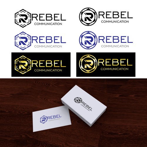 Modern logo for Rebel communications