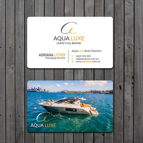 Business card for AquaLuxe