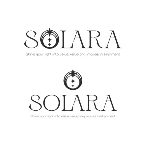 Minimalist, elegant logo for "Solara"