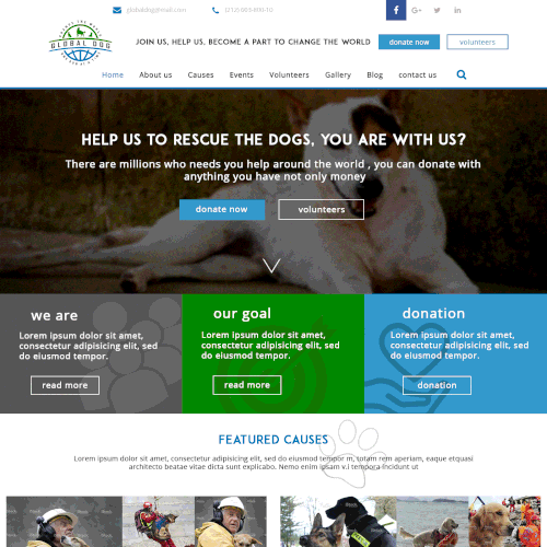 rescue dog home page
