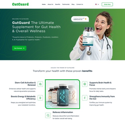 Landing page design Gutguard 