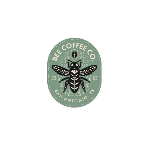 Logo design for an eco-friendly💚 micro roastery Bee Coffee Co. 