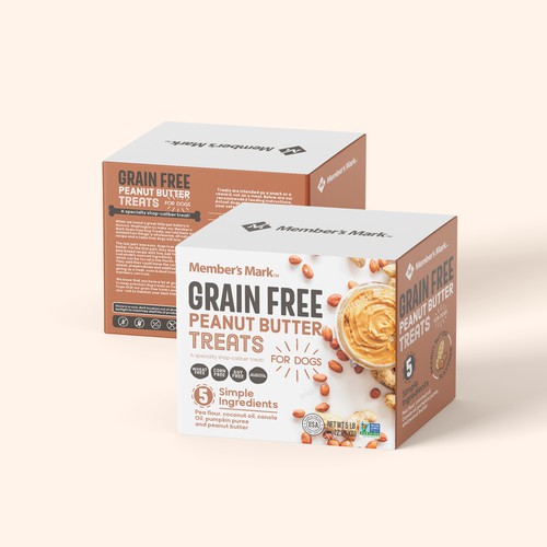 Peanut Butter Dog Treat Packaging Design