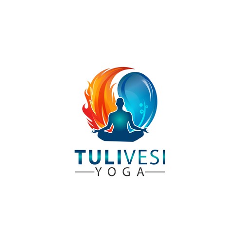 Need a RAD logo for a yoga studio based on the elements fire and water!