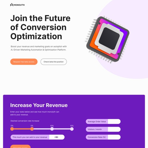 A.I Conversion Rate Optimization SaaS Design