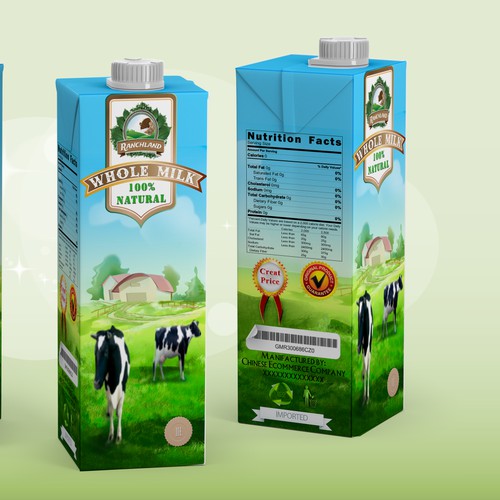 Create the Package for a New Major Milk Brand in China