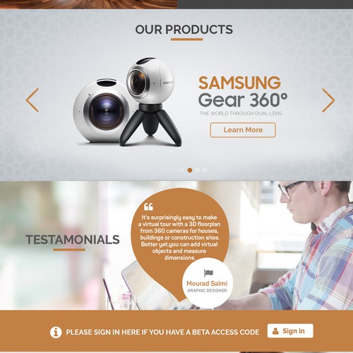 Website design for Virtual reality 