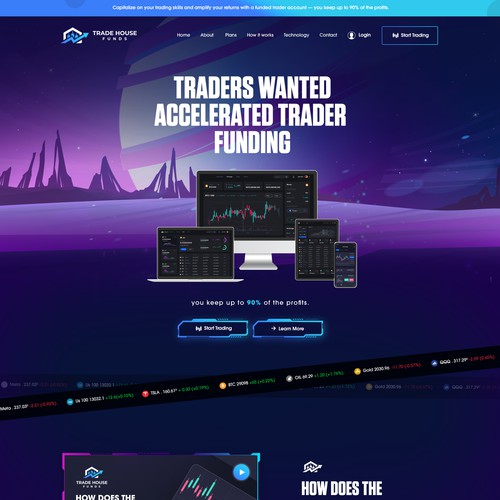 Design a hip yet sophisticated WP template for cutting edge prop trading firm