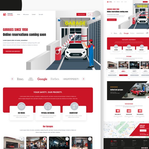 garage car services landing page