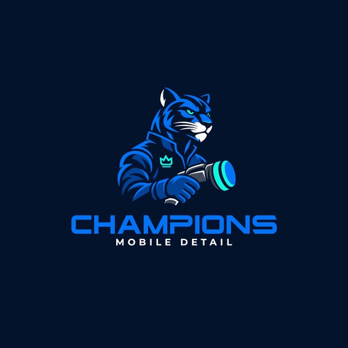 Champions Mobile Detail – Automotive Detailing Mascot Identity
