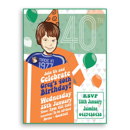 40th Birthday Invitation