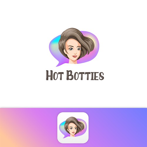 Fun and playful logo for chatbot app
