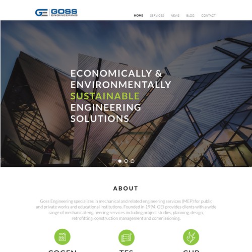 Website redesign for GOSS 