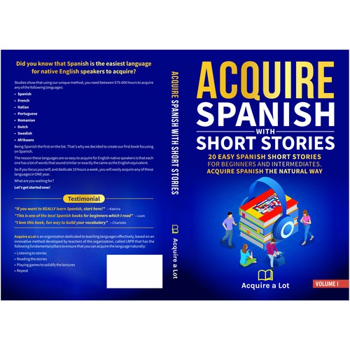 An Eye Catching and Captivating Book Cover for Spanish story book.