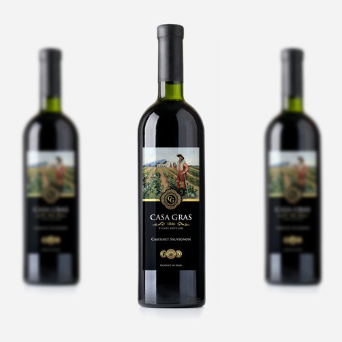 Wine label design