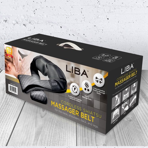 Liba Shiatsu Massanger Belt Packaging