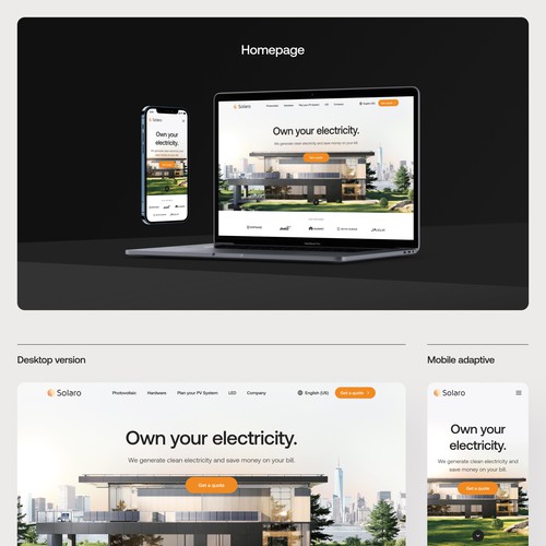 Website design for Photovoltaics and LED Company