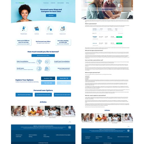 MatchFinancial Website Design