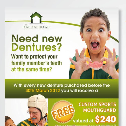 Flyer design for Home Dental Care