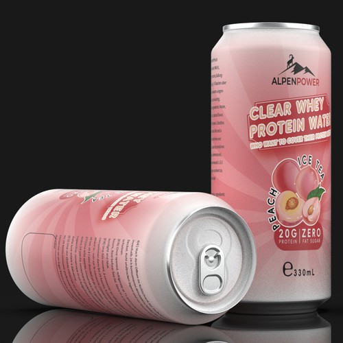 Peach tea flavored protein water