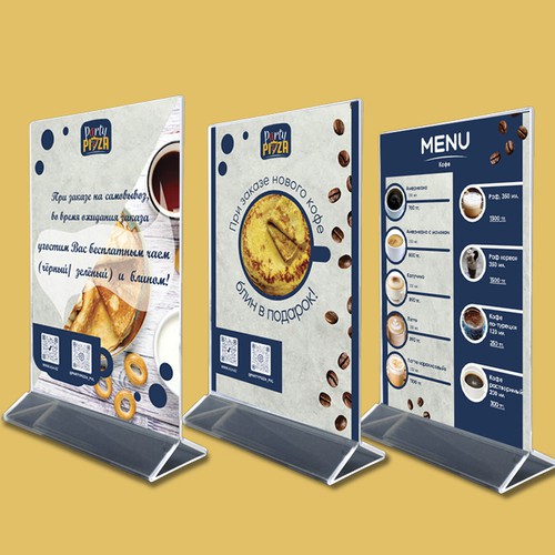 Menu design for menu holders
