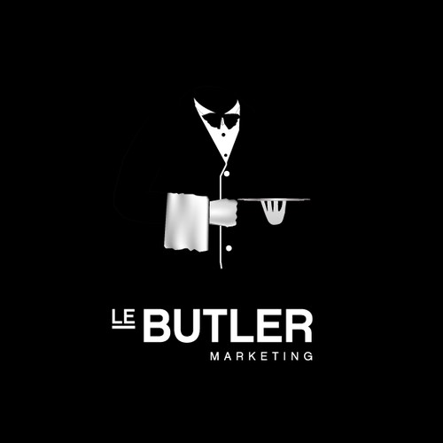 unique logo design for le butler marketing
