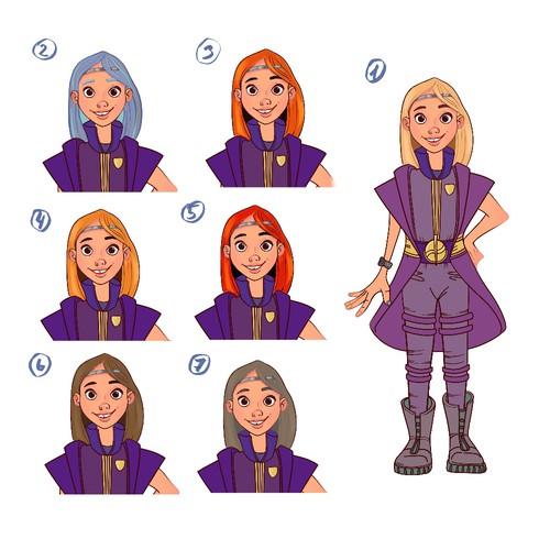 Concept character girl 