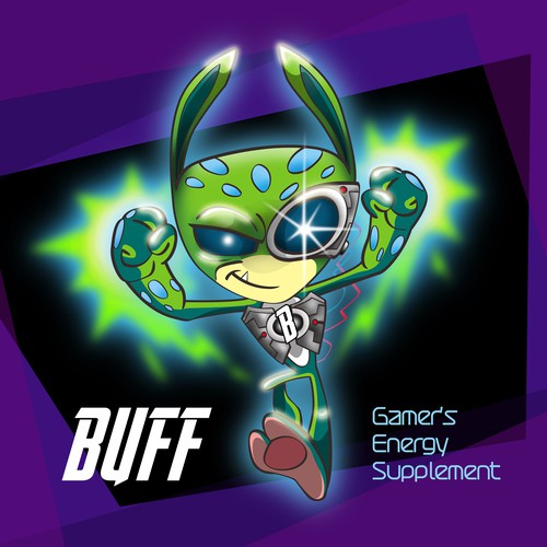 Buff Energy Drink Mascot