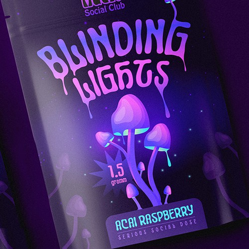 Magic mushroom packaging design