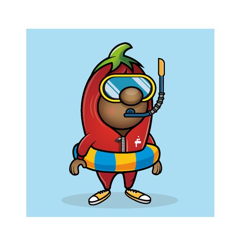 hot pepper cartoon character