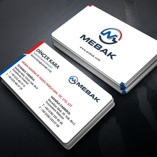 Clean business card concept for MEBAK