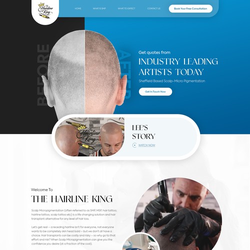 Hair Line King Website Design