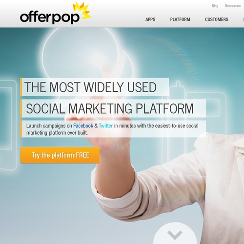 Simple, Clean Website Design Needed for Offerpop