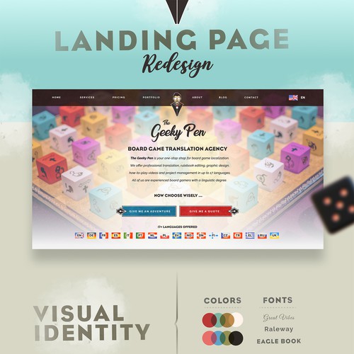Fun, Gaming themed landing page